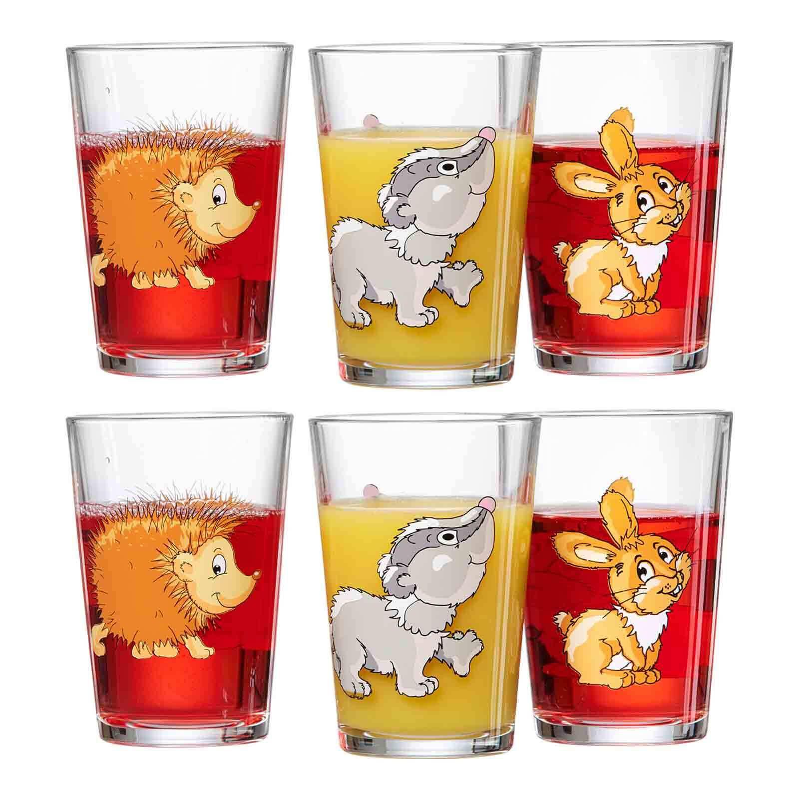 KINDERGLÄSER Waldtiere bunt 205 ml 6er Set - Multicolor, Glas (0.205L) - Ritzenhoff Breker