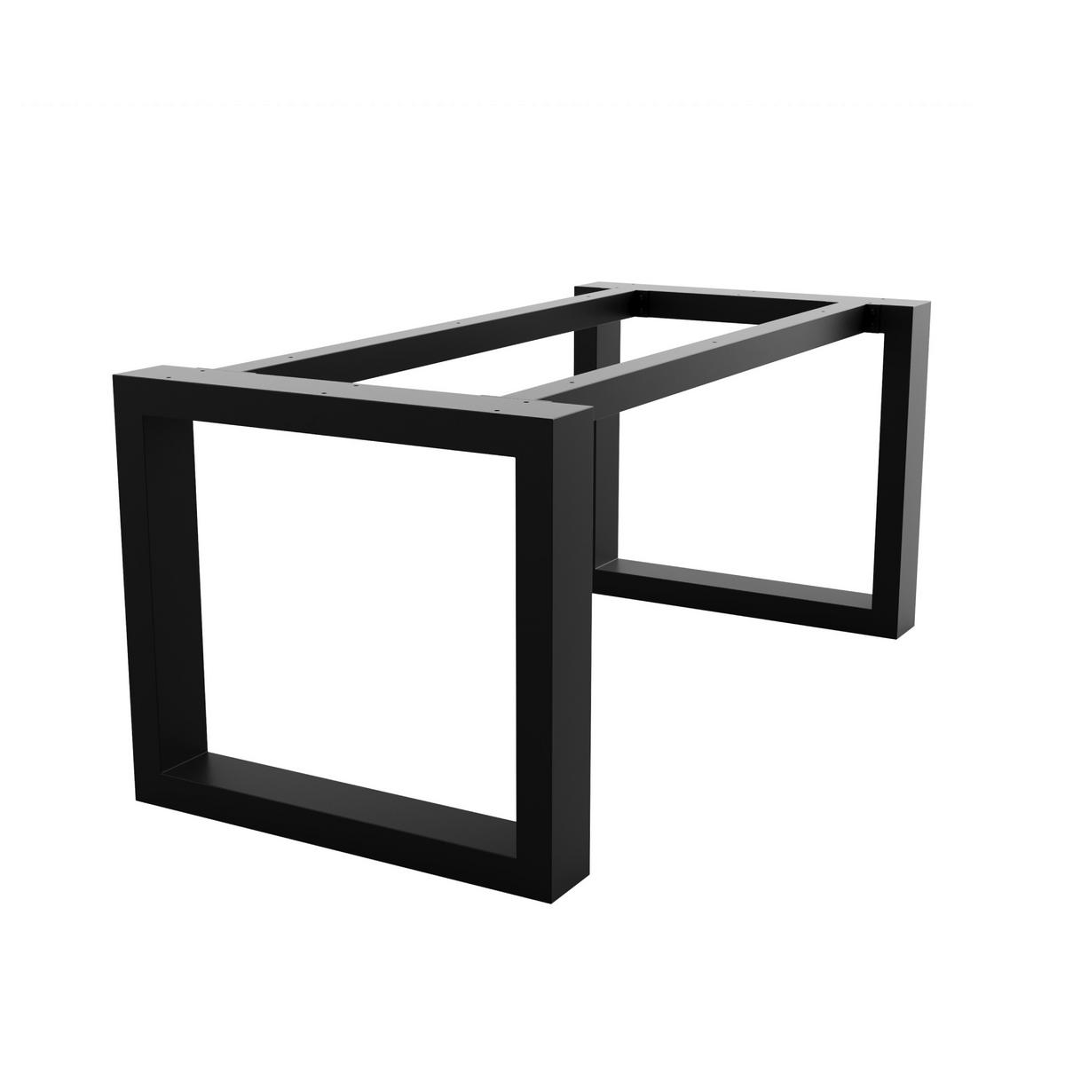TISCHBEINE Eta Extreme Schwarz Metall 200/80/72 cm - Schwarz, Metall (80/72/200cm) - Metalo Pro