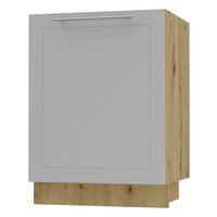 SPÜLENUNTERSCHRANK Bari D1Z/60 Eiche Artisan / RAL 7040 fenstergrau 60 / 50 / 82cm Blum Teilauszug - Eiche Artisan/Grau, Holz/Holzwerkstoff (60/82/50cm) - Feldmann-Wohnen