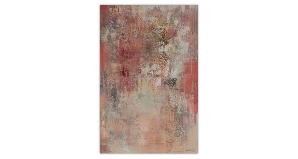 ACRYLBILD HANDGEMALT 80/120 cm - Pink/Rot, Holz/Textil (80/120cm) - KUNSTLOFT