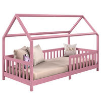 HAUSBETT NINA 90X200 CM - Rosa, Holz (96/135/206cm) - IDIMEX