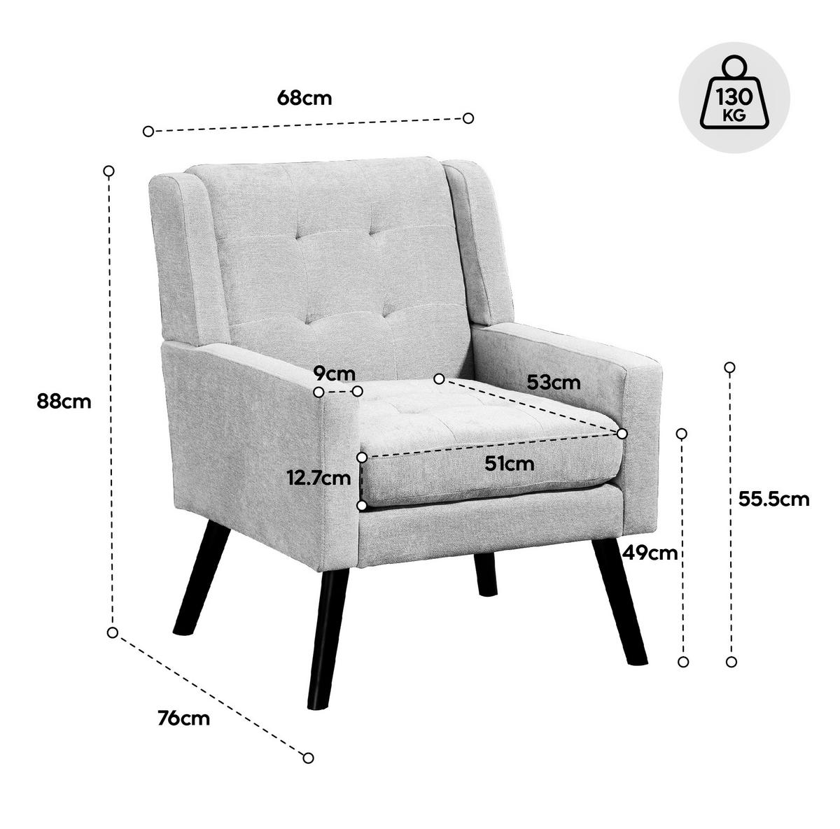 ČALOUNĚNÉ křeslo s prošíváním, silným polstrováním a nohami z masivního dřeva, Kávová - tmavě hnědá, textil (76/88/68cm) - Redom