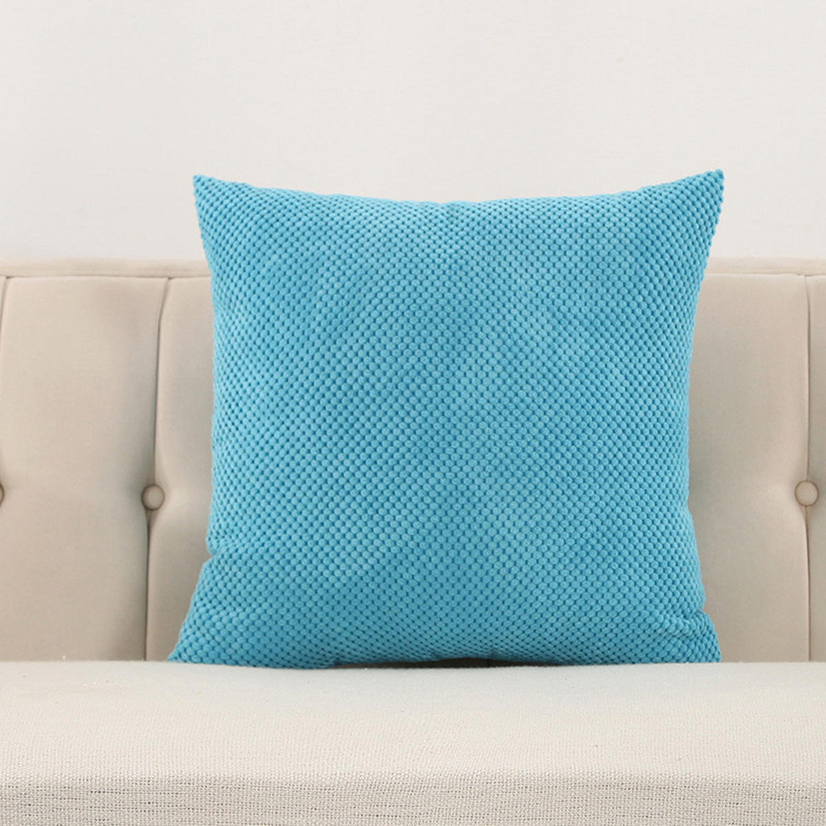 KISSENHÜLLE Polyester 45*45cm,2 Artikel - Blau, Textil (45/45cm)