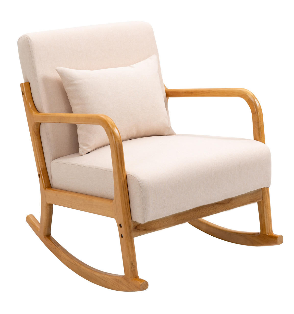 SCHAUKELSTUHL Holz Beige - Beige, Holz (64/80/88cm) - Nordlys