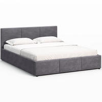 POLSTERBETT 160×200 cm mit Bettkasten und Lattenrost Nela HLR-21 Grau Velours - Dunkelgrau/Grau, Holz/Metall (160/200cm) - Jana