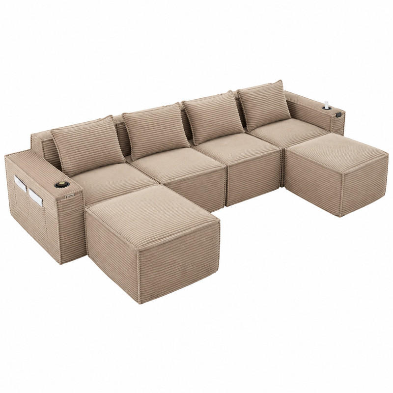 Meubliv Sofa Braun 162x75x330 cm