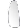 WANDSPIEGEL Metall schwarz oval 39/95 cm Cergy - Schwarz, Metall (39/95/3cm) - Beliani