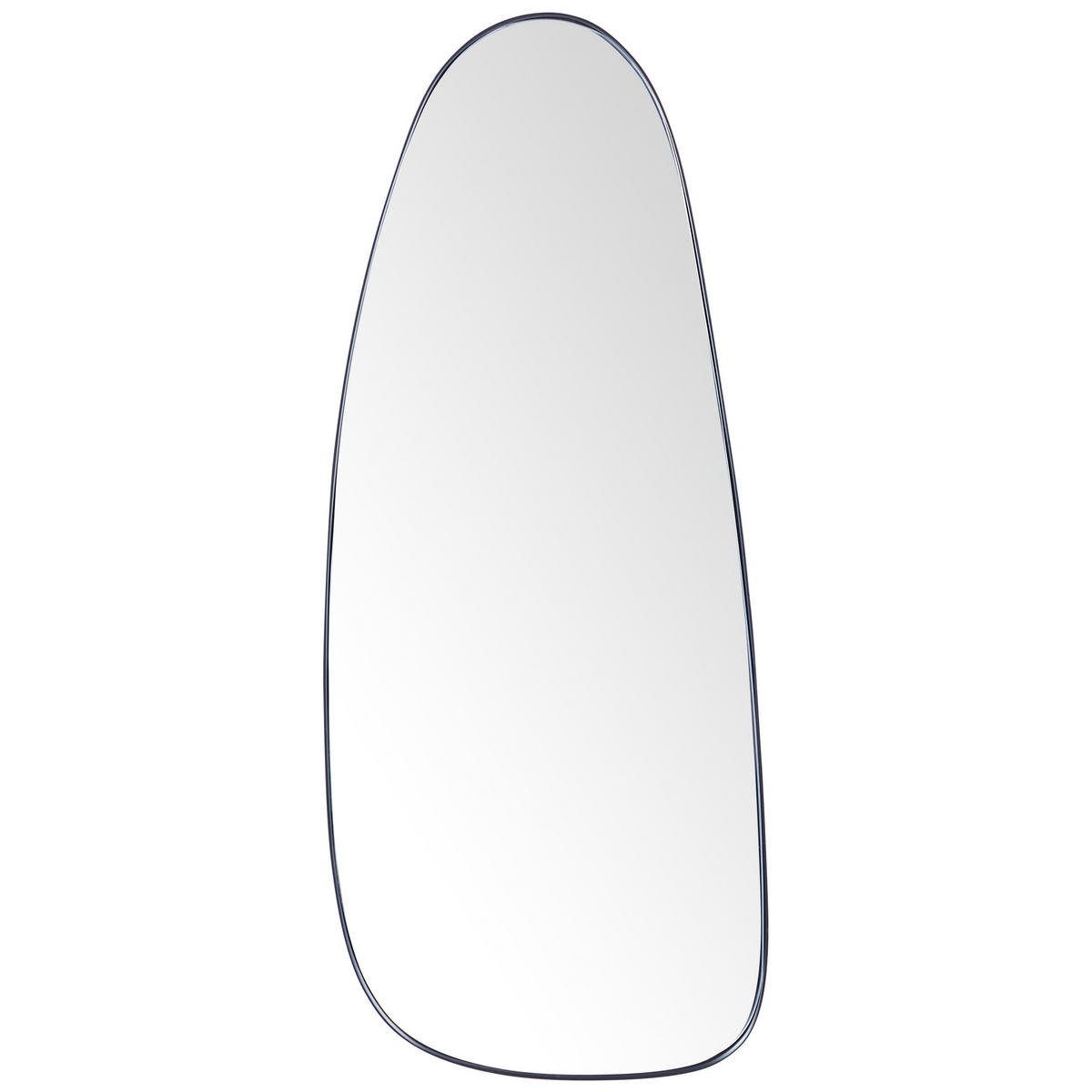 WANDSPIEGEL Metall schwarz oval 39/95 cm Cergy - Schwarz, Metall (39/95/3cm) - Beliani
