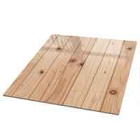TISCHPLATTE 100x50 cm – Holzstruktur - Braun, Glas (100/50/0.4cm) - Wallfluent