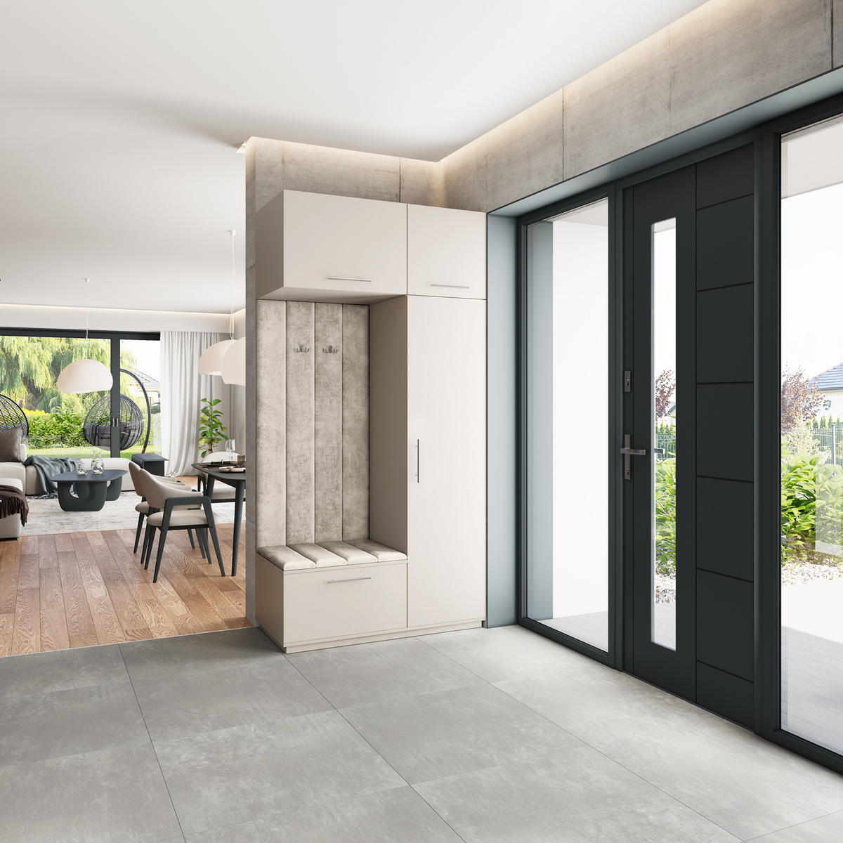 GARDEROBENSCHRANK REMA 120/240/60 cm Modern Kaschmir - Kaschmir, Holzwerkstoff (120/240/60cm) - MASSENO