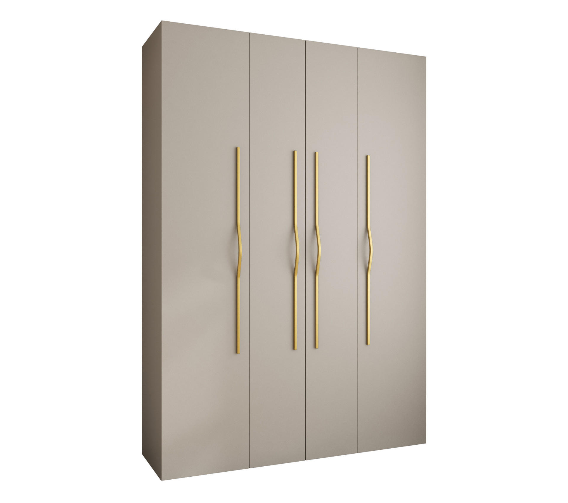 DREHTÜRENSCHRANK 245,5/170/40 4-türig - Kaschmir/Goldfarben, Holz/Metall (170/245.5/40cm) - Abiks Möbel