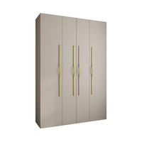 DREHTÜRENSCHRANK 245,5/170/40 4-türig - Kaschmir/Goldfarben, Holz/Metall (170/245.5/40cm) - Abiks Möbel