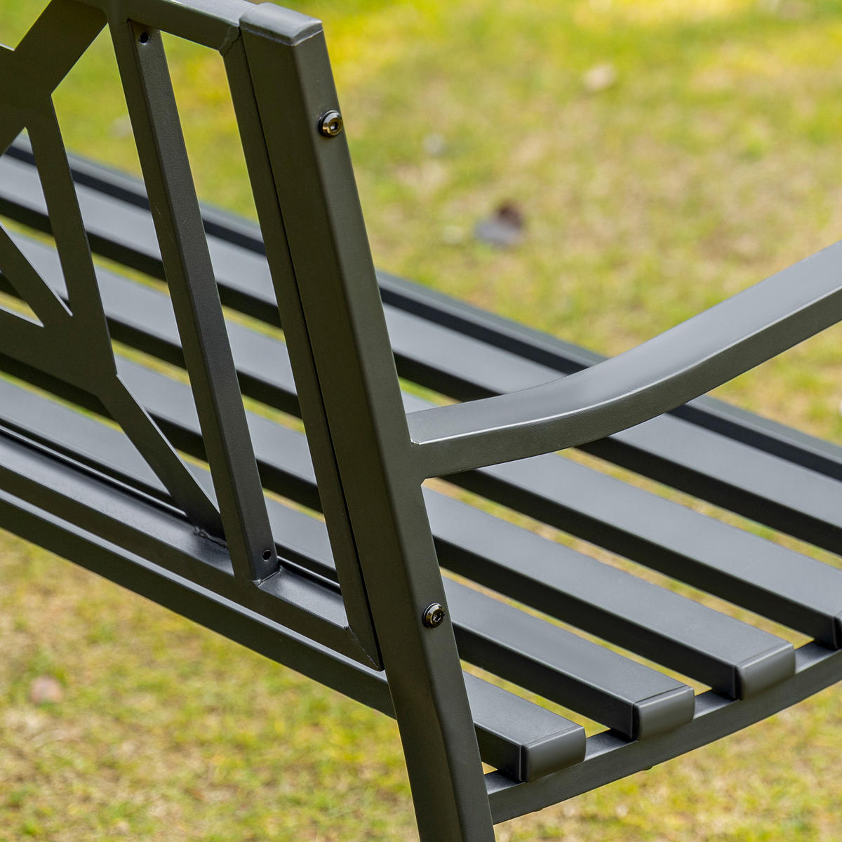 GARTENBANK DE-17763 Schwarz - Schwarz, Metall (128/81.5/62.5cm) - ComfortXL