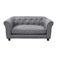 SOFA für Haustiere - 94 cmcm x 65 cmcm - Kunstleder - Grau - GALIAMA - Grau, Leder (94/42/65cm) - Vente-Unique