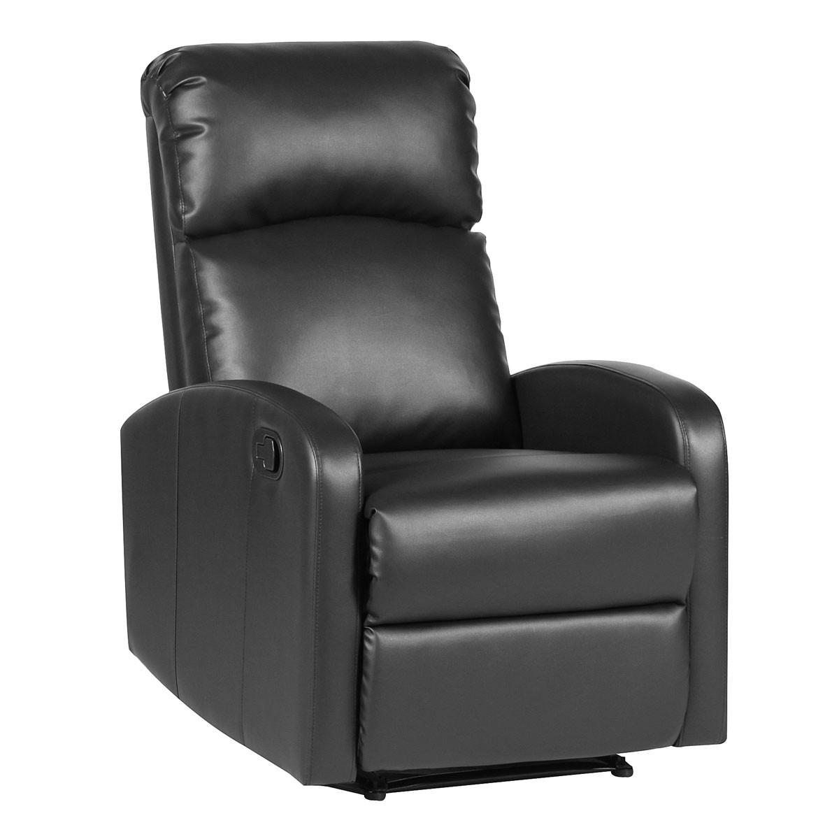 FERNSEHSESSEL LEX Kunstleder Schwarz - Schwarz, Textil (65/101/91cm) - SVITA