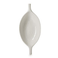 SERVIERSCHALE YLI 33 CM Alabaster Weiss - Weiß, Keramik (20/6/33cm) - Revol Porcelaine France