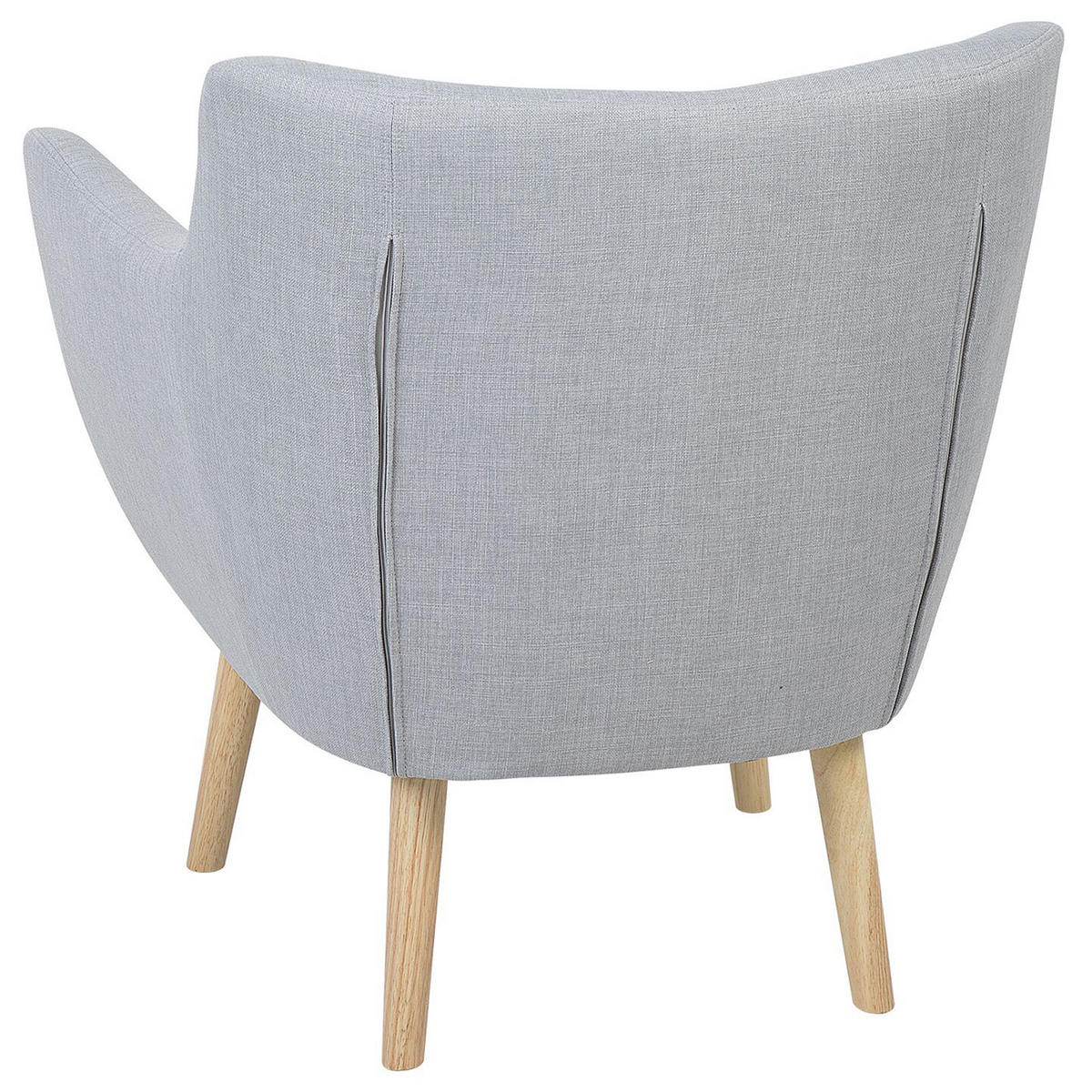 SESSEL Polsterbezug Grau Drammen - Grau, Holz/Textil (71/84/54cm) - Beliani