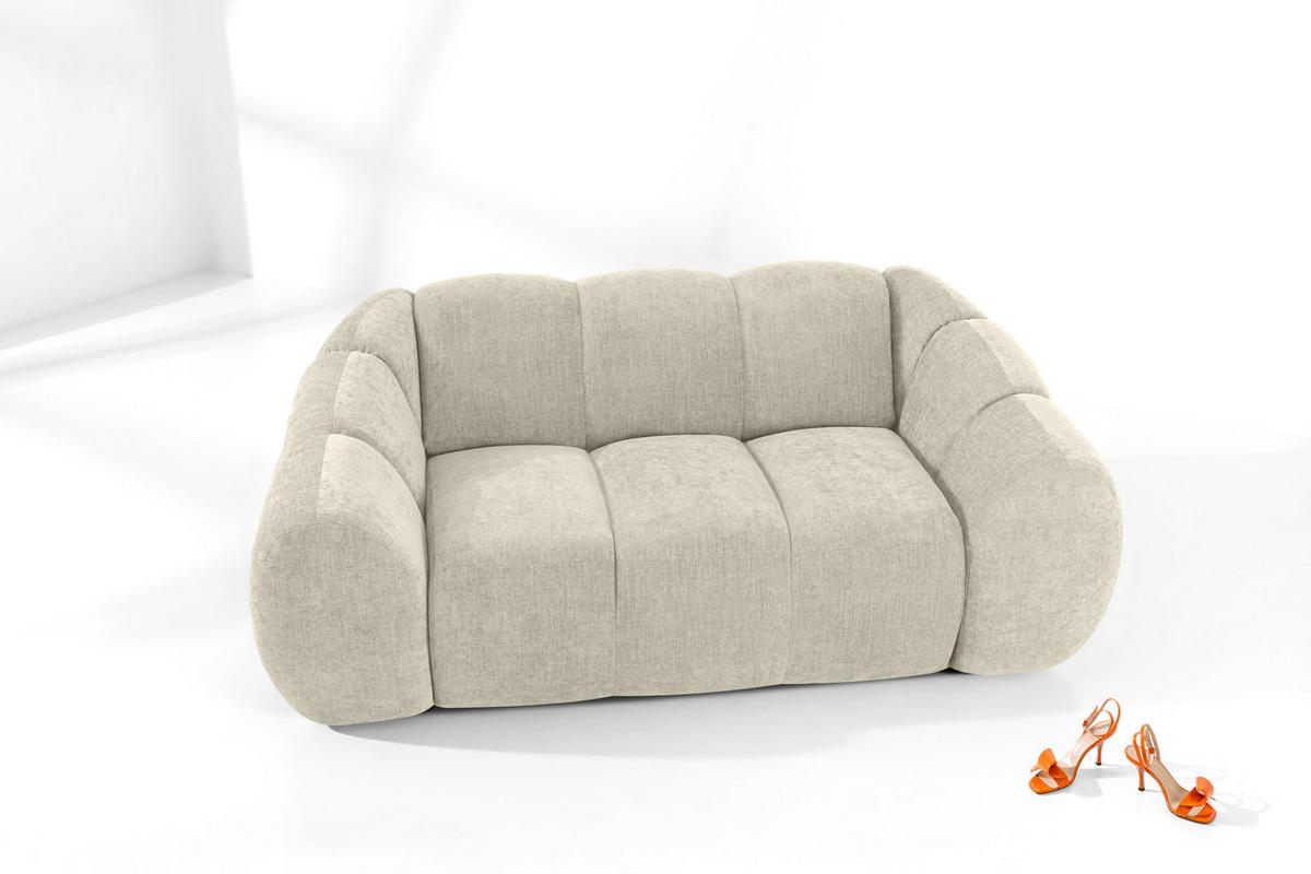 2-SITZER SOFA FLAVA, Ecru - Ecru, Holz/Holzwerkstoff (200/76/100cm) - KONSIMO®