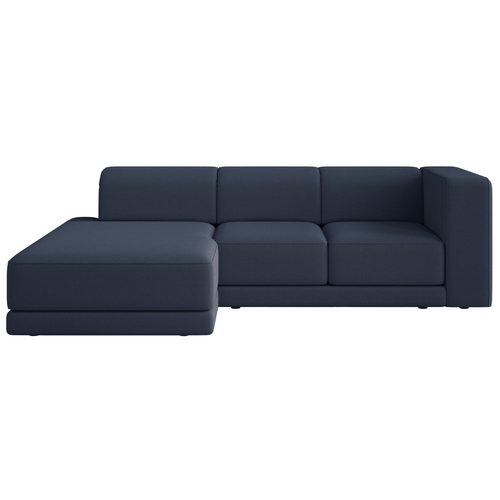 ECKSOFA Novals L-Form, 4-Sitzer, links 278 cm - Schwarz/Dunkelblau, Holz/Kunststoff (278/168cm) - Selsey