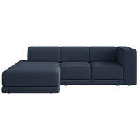 ECKSOFA Novals L-Form, 4-Sitzer, links 278 cm - Schwarz/Dunkelblau, Holz/Kunststoff (278/168cm) - Selsey