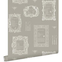 TAPETE Rezepte 53 cm x 10.05 m - Braun, Papier (53/1000cm) - ESTAhome