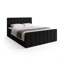 BOXSPRINGBETT Denver DUO mit Topper 140x200 Schwarz - Schwarz, Textil (140/200cm) - Bromarkt