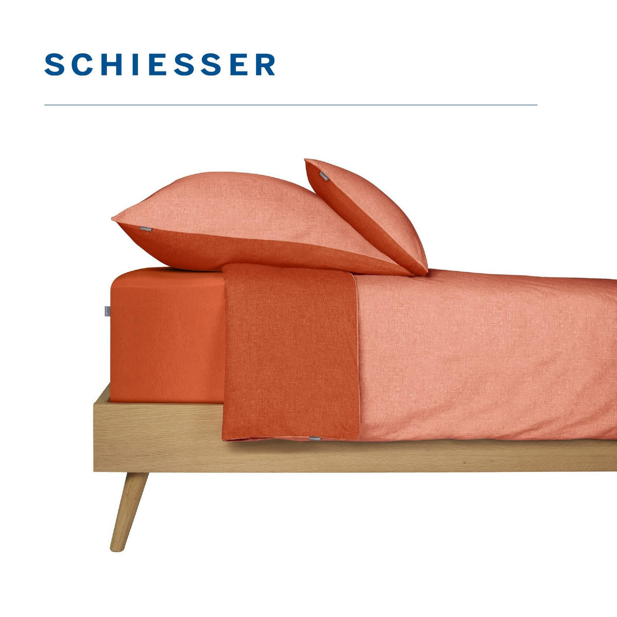 BETTWÄSCHESET Doubleface Renforcé 2-teilig 135x200 cm Terrakotta - Terracotta, Textil (135/200cm) - SCHIESSER