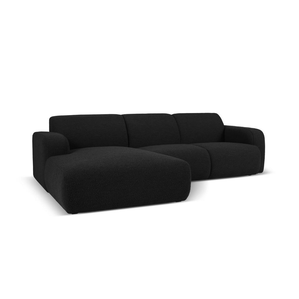 Thumbnail - Micadoni Ecksofa, Schwarz, Textil, 4-Sitzer, L-Form, 250x170 cm, Hergestellt in Europa, Oeko-Tex®, Wohnzimmer, Sofas & C...