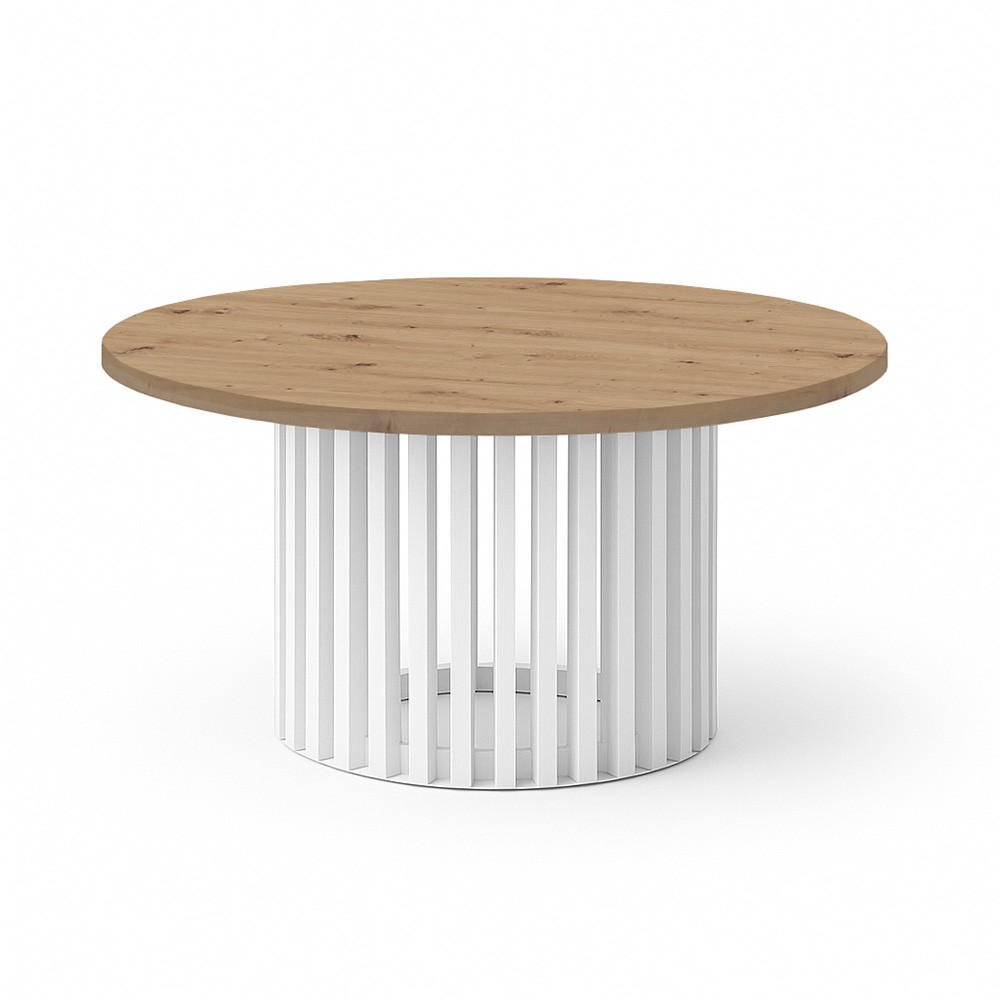COUCHTISCH DOVER, 60 cm, minimalistisch und zeitlos, Eiche Artisan/Weiß - Eiche Artisan/Weiß, Holz (60/60/40cm) - Dekori_Interiors