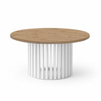 COUCHTISCH DOVER, 60 cm, minimalistisch und zeitlos, Eiche Artisan/Weiß - Eiche Artisan/Weiß, Holz (60/60/40cm) - Dekori_Interiors