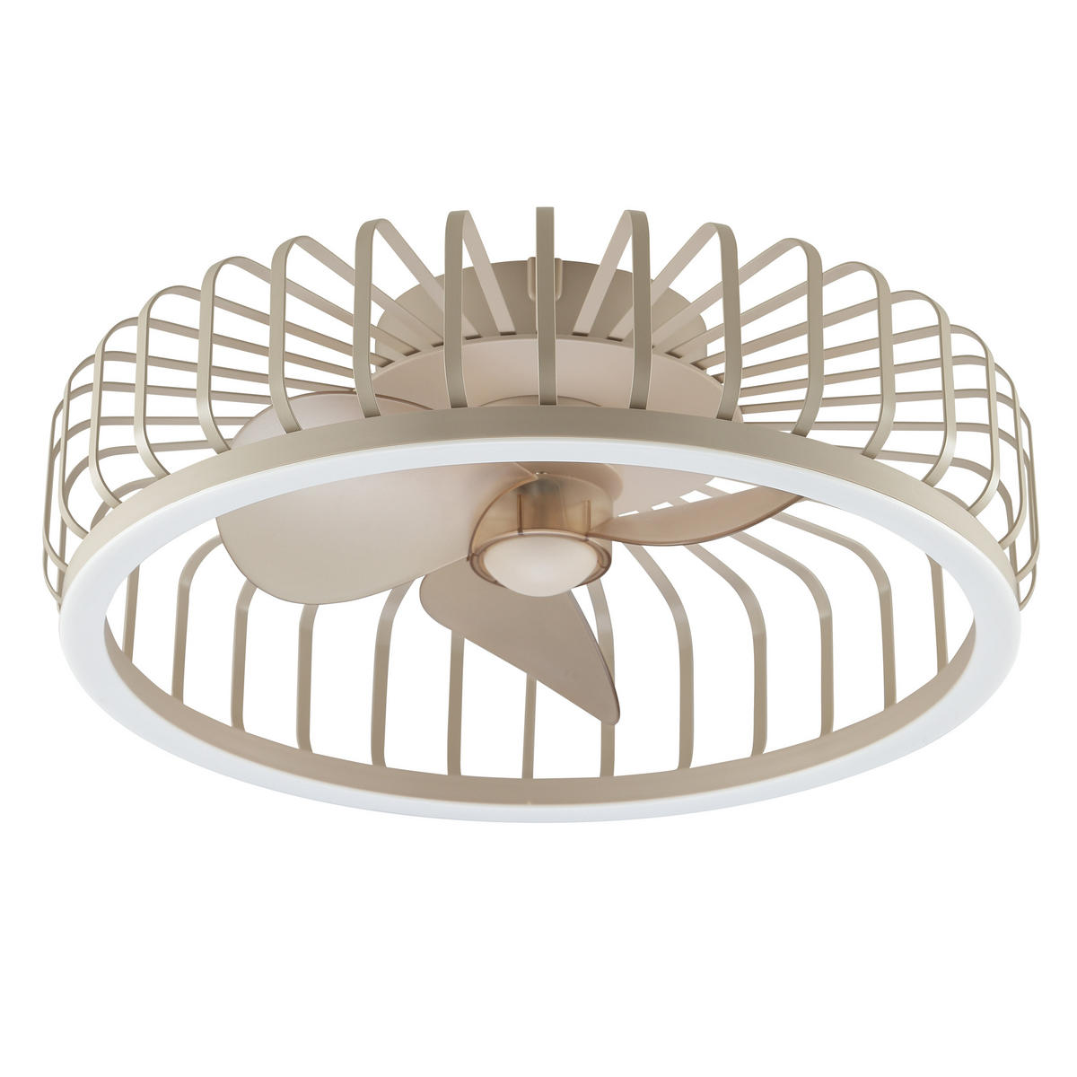 LED DECKENLEUCHTE Capo Beige 48/48/17 cm - Beige, Metall (48/48/17cm) - Brilliant