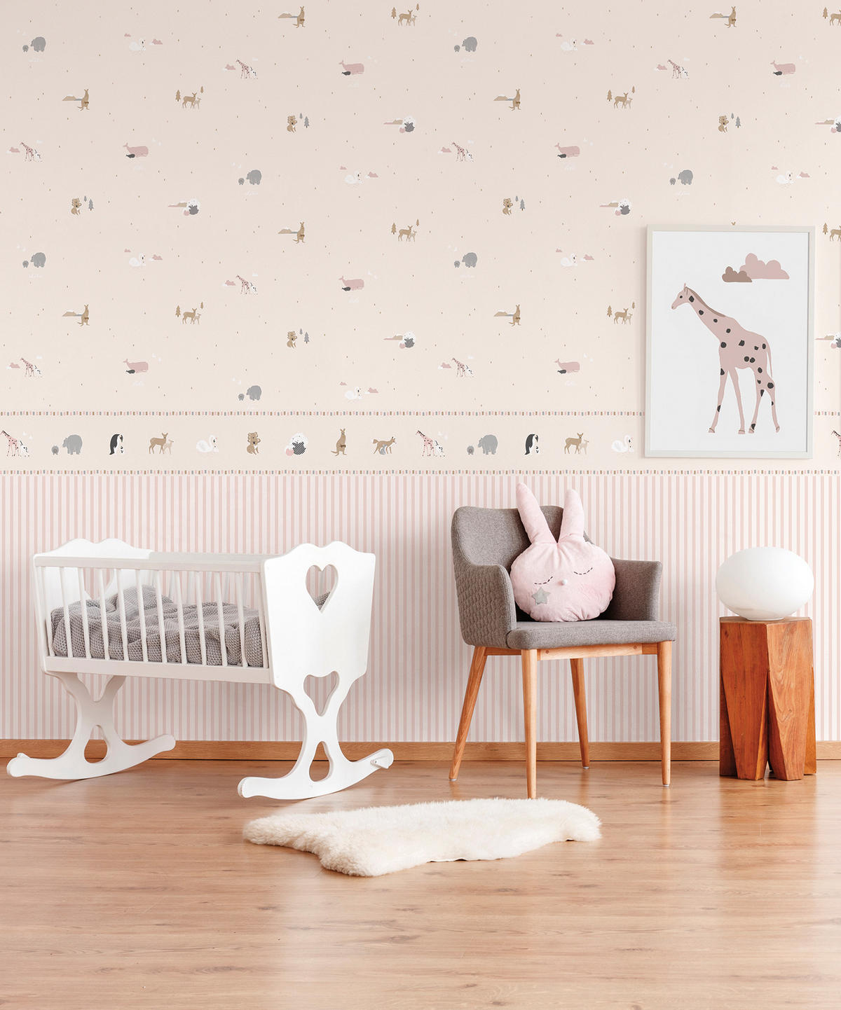 TAPETE Streifen 53 cm x 10 m - Pink, Papier (53/1000cm) - Sanders & Sanders