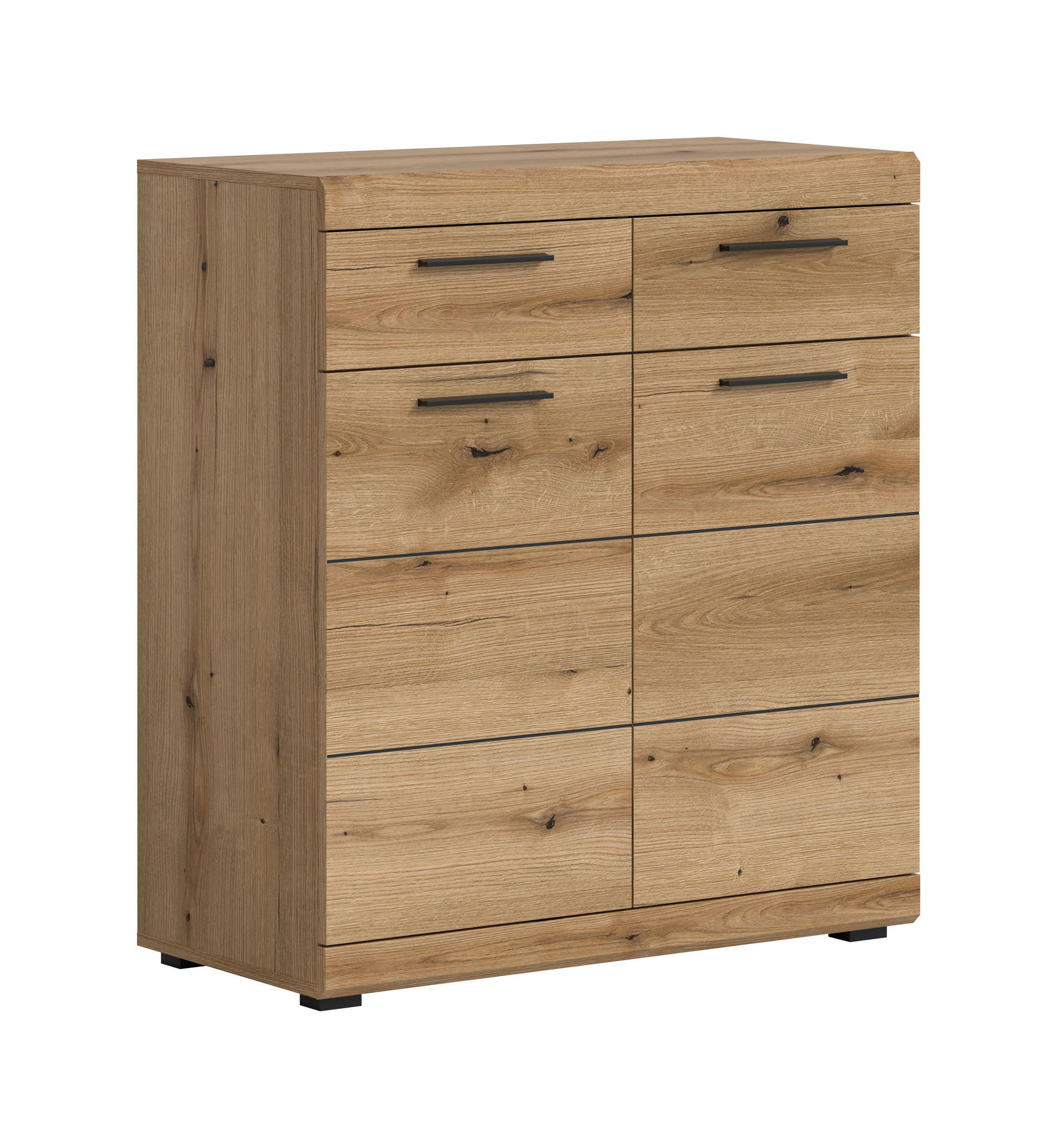 KOMMODE SCOUT (B/H/T: ca. 90/96/37 cm) in Evoke Oak Nachbildung/Evoke Oak Nachbildung - Eichefarben, Holz (90/96/37cm)