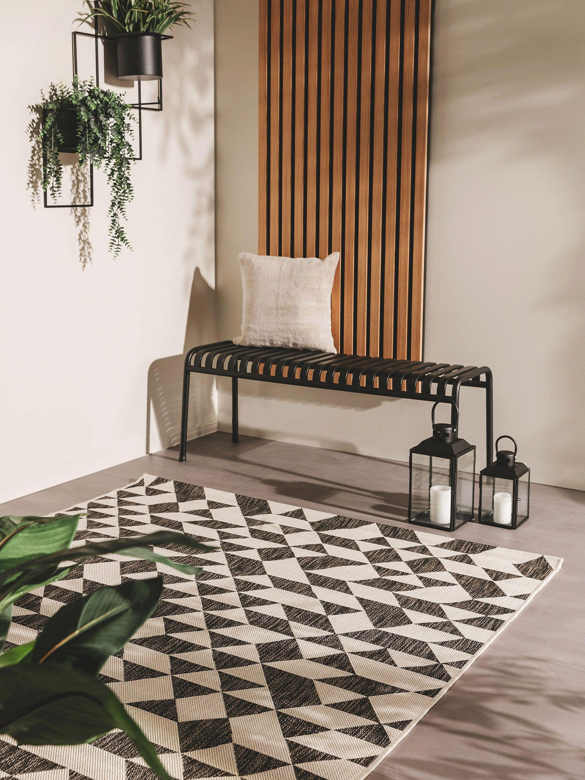 OUTDOORTEPPICH Cleo Schwarz 80x150 cm - Schwarz, Textil (80/150cm) - benuta Nest