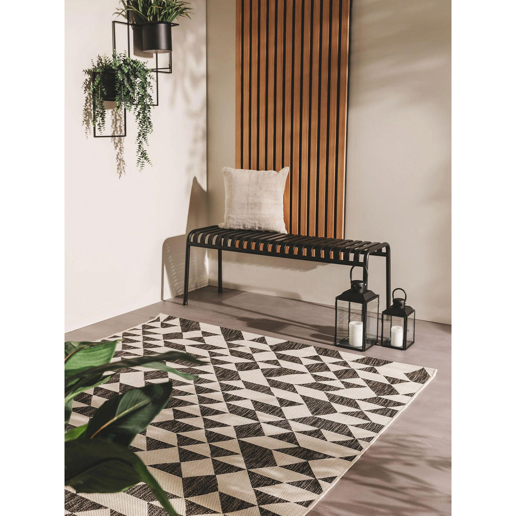 Thumbnail - benuta Nest Outdoorteppich, Schwarz, Textil, Rechteckig, 300x400 cm, Oeko-Tex® Standard 100, wasserabweisend, Teppiche &...