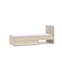 BETTGESTELL MEVEL Beige 94x207x90 cm - Beige, Holzwerkstoff - FURNLUX