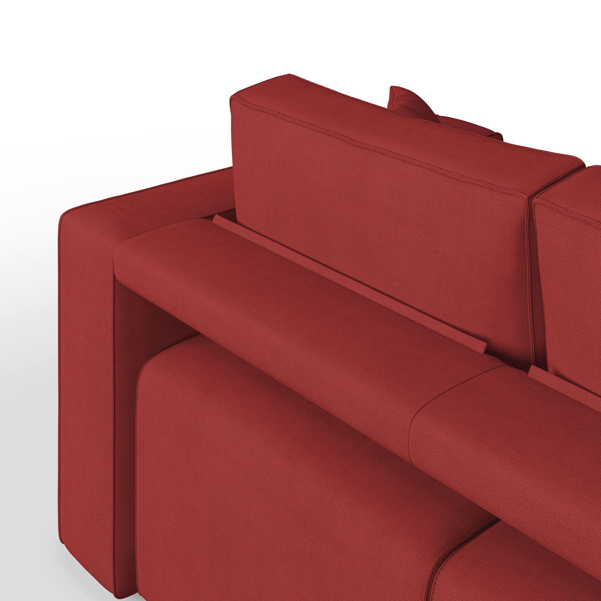 LINEARSOFA Morfeo - Rot, Textil (245/86/99cm) - Divani.store