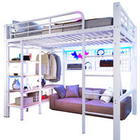 HOCHBETT 140/200 cm in Weiß mit LED-Beleuchtung und Ablagefach - Weiß, Metall (140/200cm) - Flora Grace