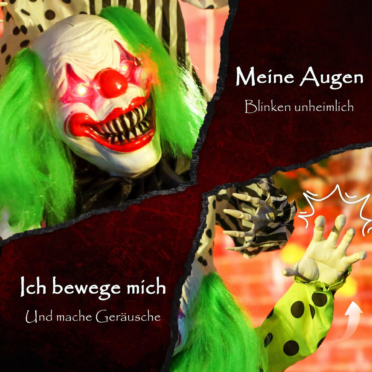 HALLOWEEN-DEKORATION Polyetser Mehrfarbig - Multicolor, Textil (33/180/40cm) - Outsunny