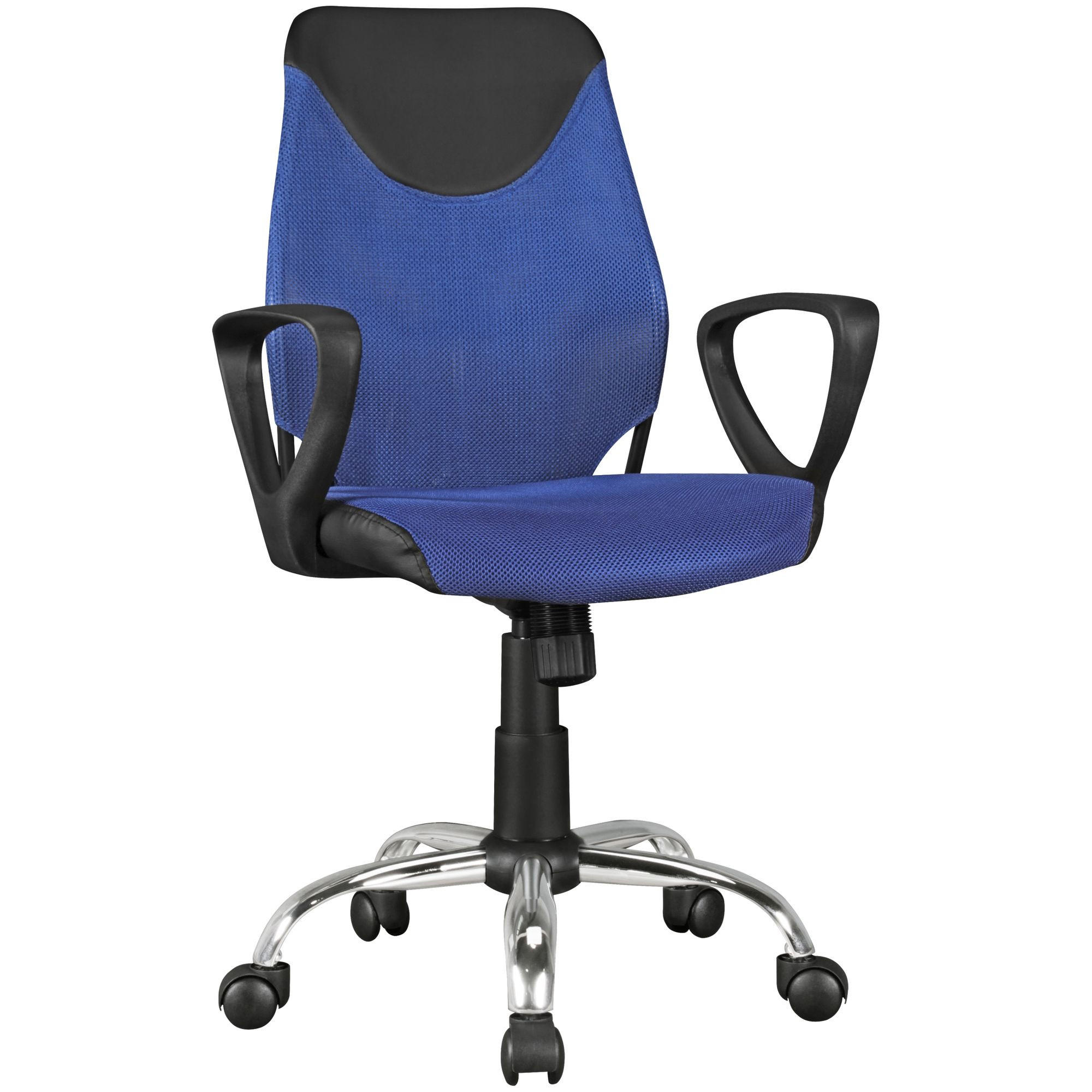 JUGENDDREHSTUHL Nylon Ergonomisch Höhenverstellbar DAVOS, Blau 60x60x101 cm - Blau/Silberfarben, Textil/Metall (60/101/60cm) - KADIMA DESIGN