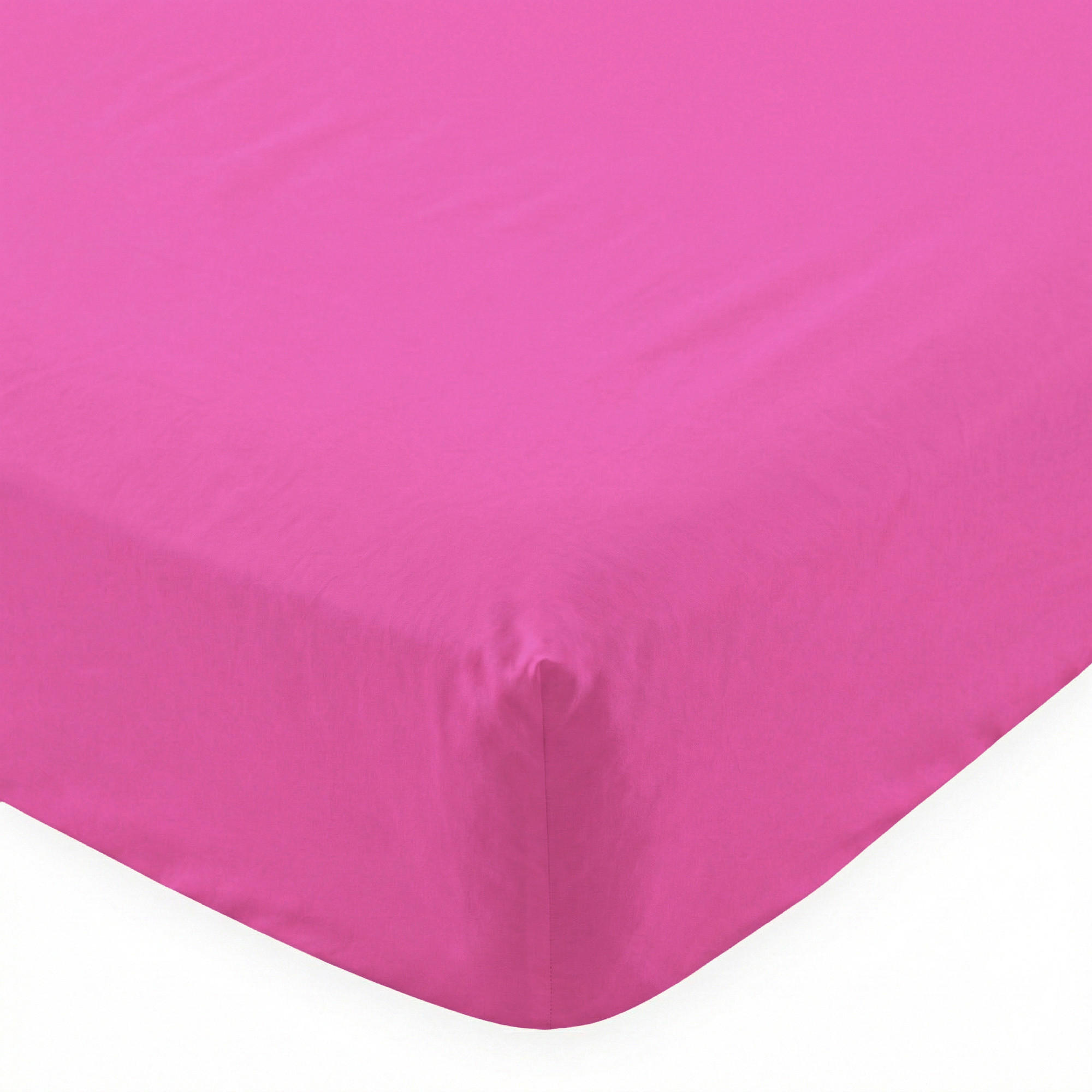 SPANNBETTTUCH basic 105x200x32 cm fuchsie - Rosa, Textil (105/200cm) - Happy Friday