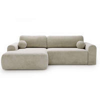 ECKSOFA Savana Ecru Links - Ecru, Holz/Textil (257/177cm) - Graingold