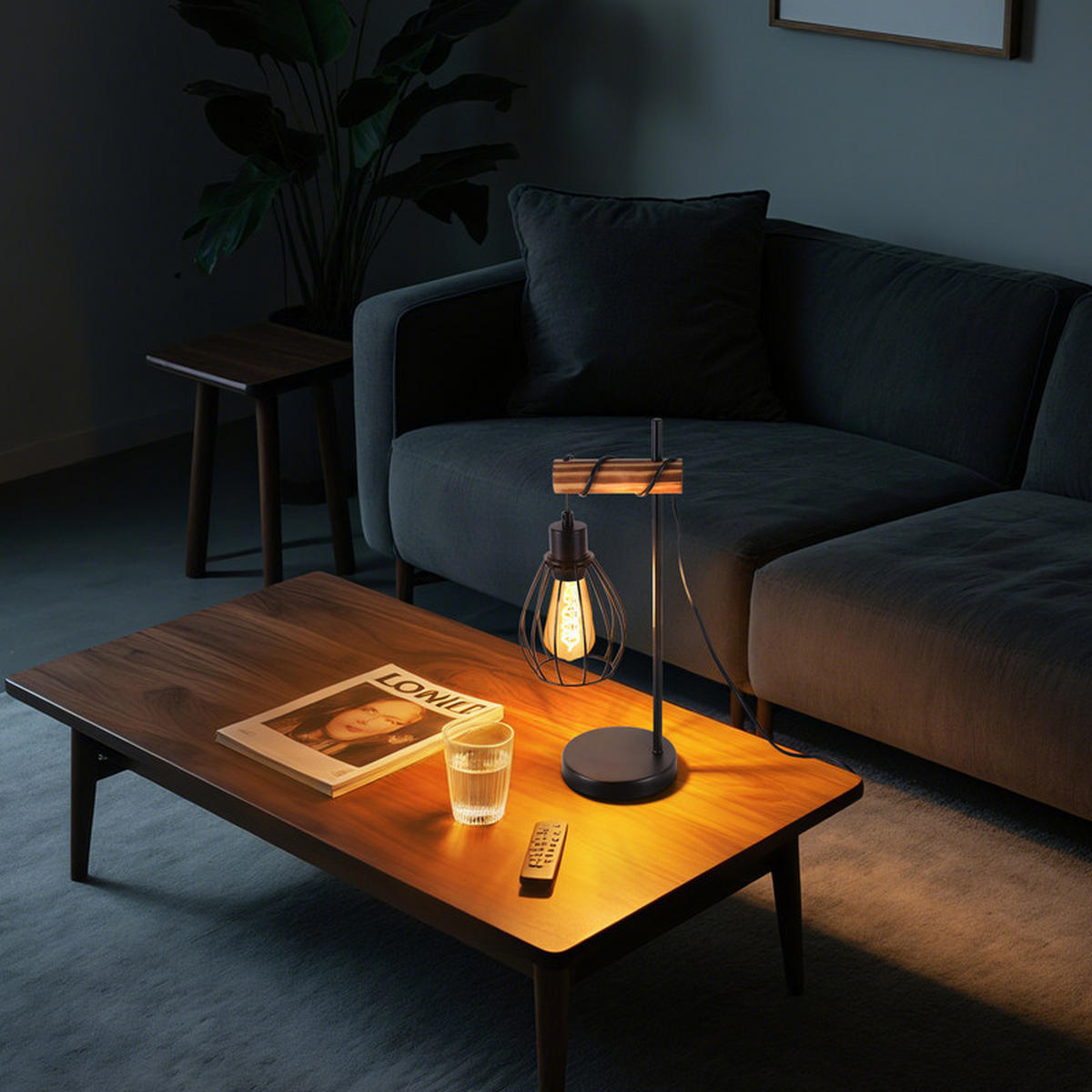 TISCHLEUCHTE Engelbert II 20/15cm - Schwarz, Metall (20/15/46cm) - Nettlife