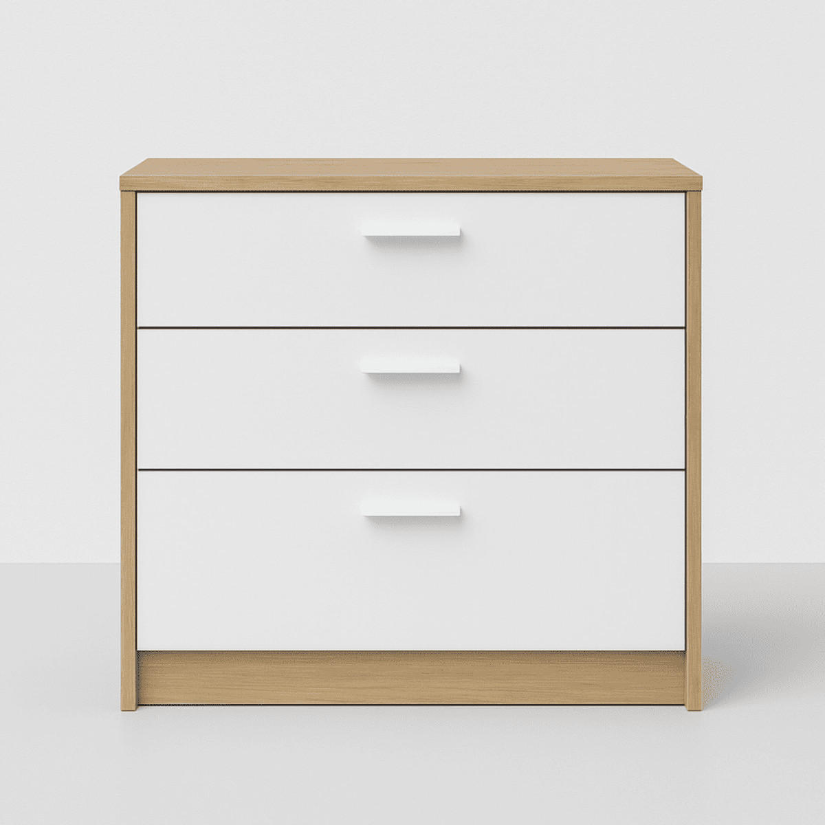 KOMMODE 3 schubladen mit ausziehbarem schreibtisch - kommo 81/40/75 cm - Eschefarben, Holzwerkstoff (81/75/40cm) - Calicosy