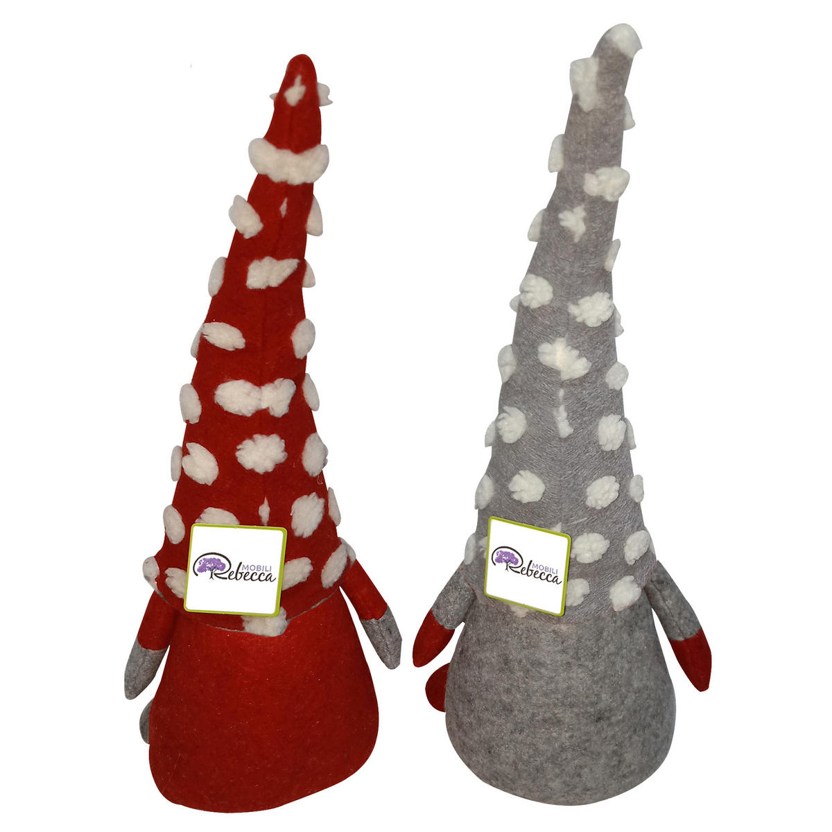 SCHWEDISCHES ZWERGENPAAR Grau 14/20/48 cm - Grau, Textil (14/48/20cm) - Mobili Rebecca