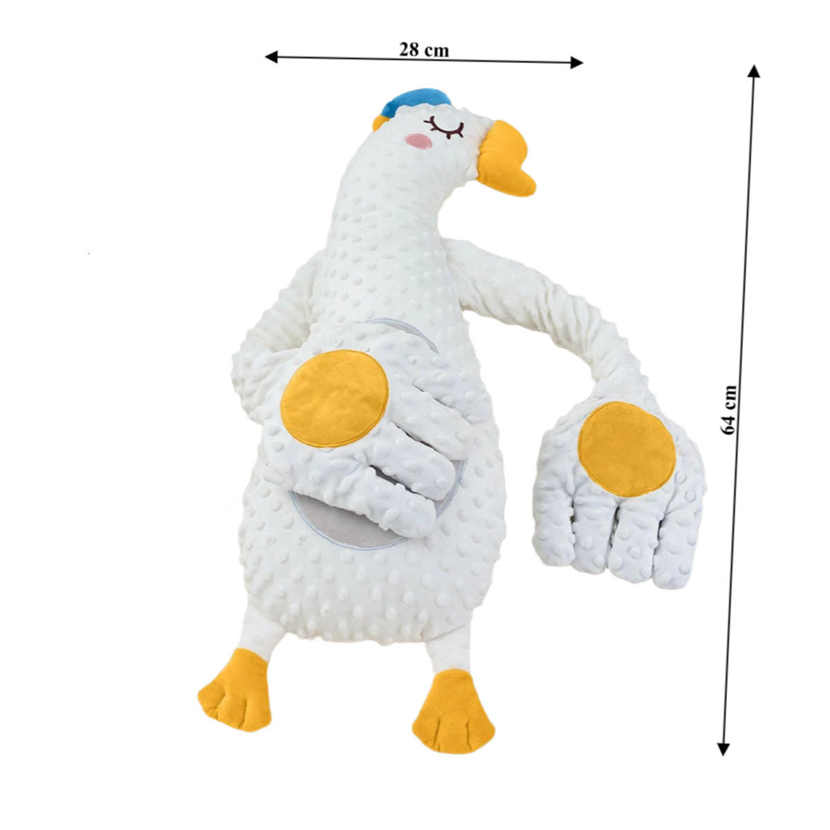 KUSCHELTIER 28/10/64 cm - Gelb, Textil (28/64cm) - Authentics