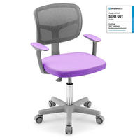 KINDER‑BÜROSTUHL 360°drehbar violett - Lila, Kunststoff (54/80/54cm) - COSTWAY