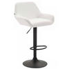 BARHOCKER Lederlook weiß - Schwarz/Weiß, Textil/Metall (51/89/52cm) - CLP