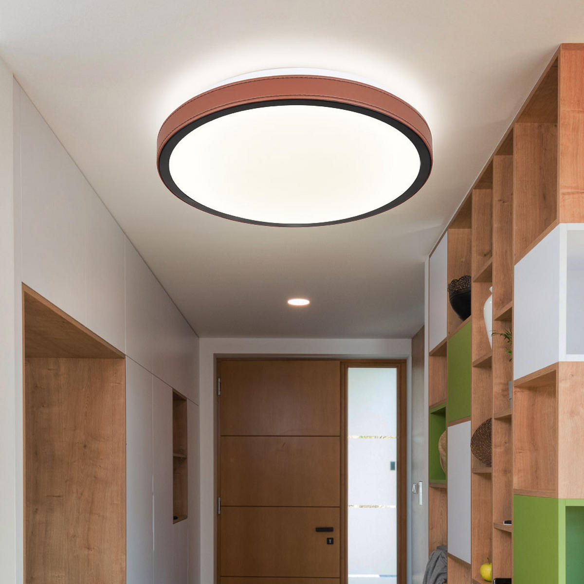 LED DECKENLEUCHTE Aluminium Braun - Braun, Metall (30/30/8cm)