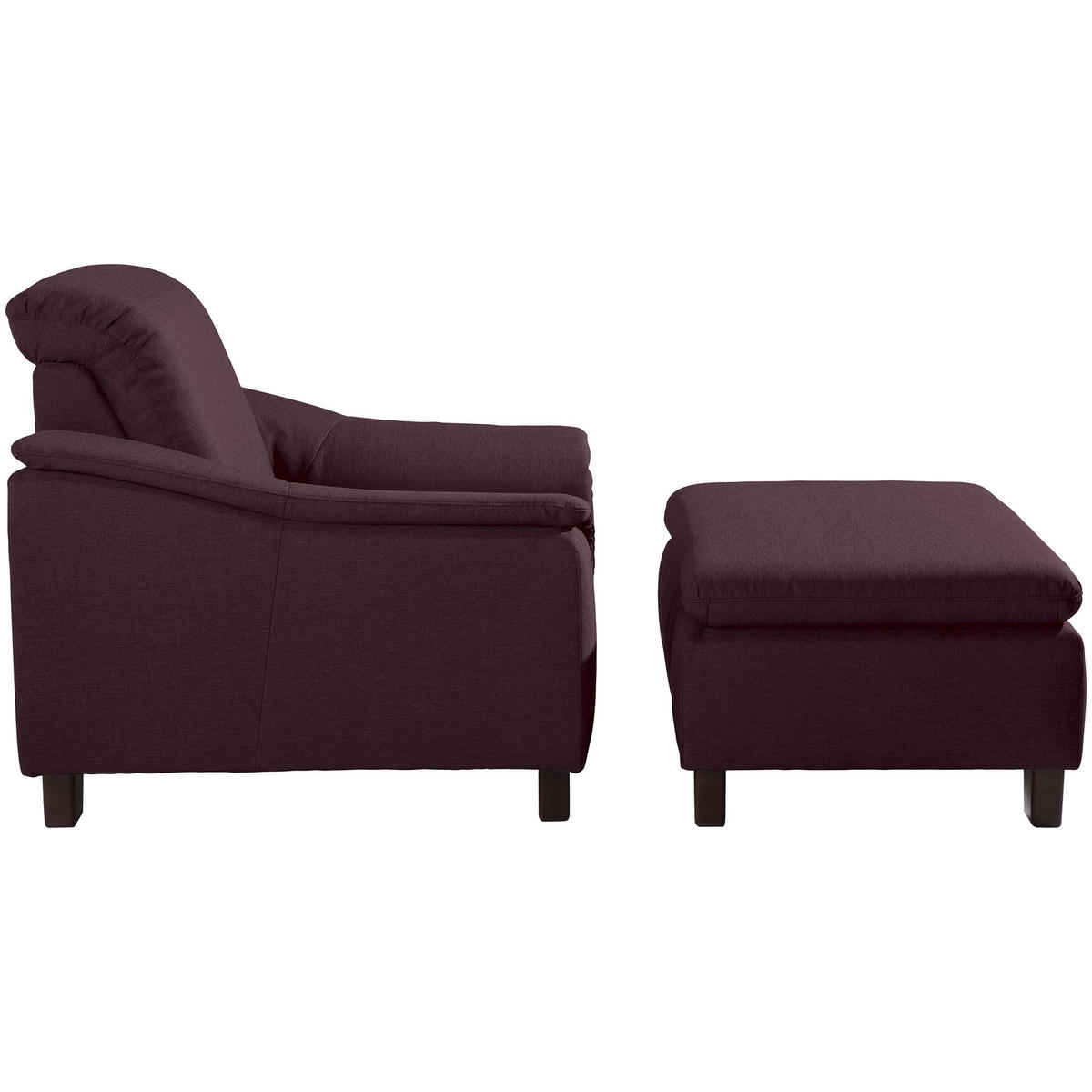 POLSTERSESSEL Kaylil Flachgewebe burgund - Bordeaux, Kunststoff (87/82/100cm) - 58aufmkessel